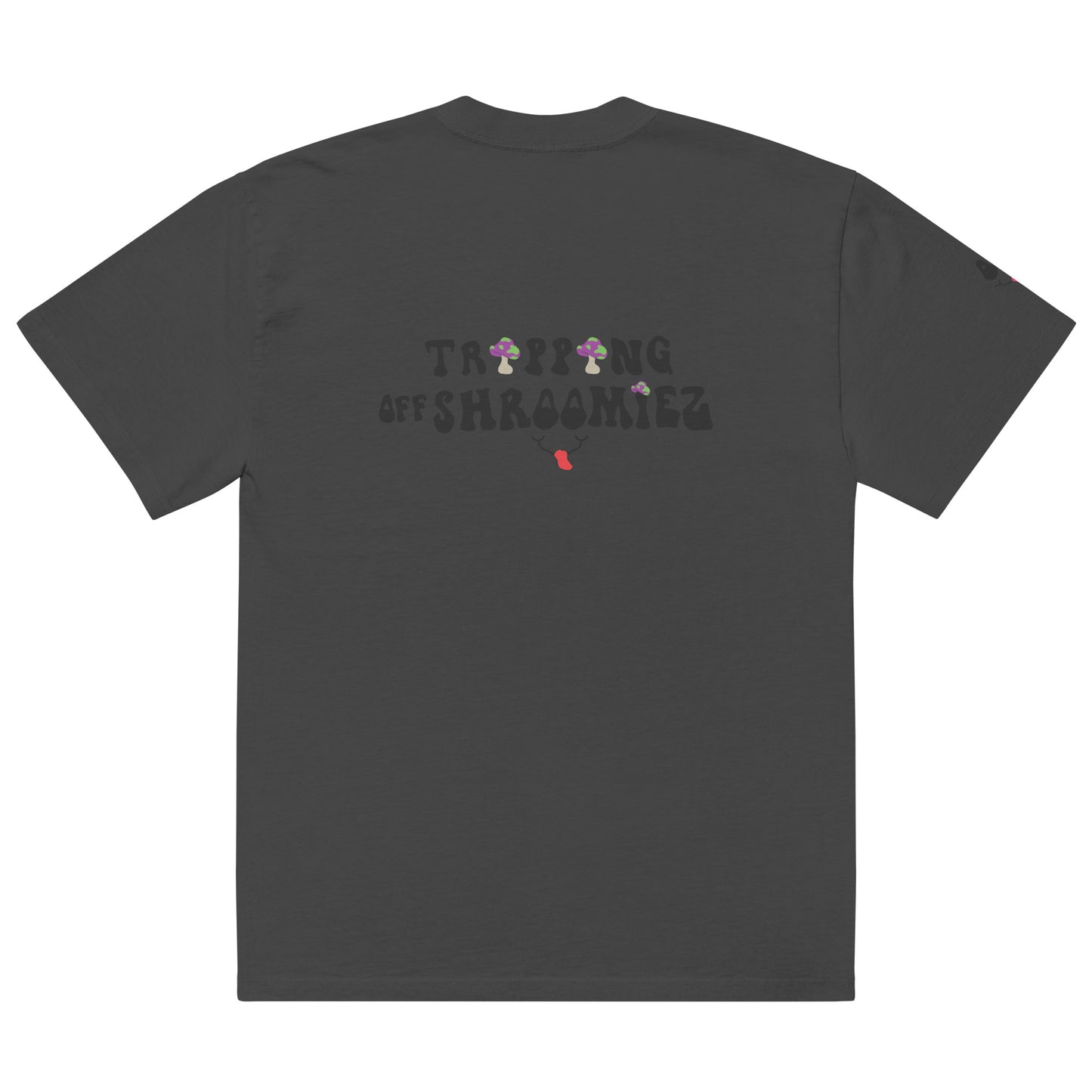 Shroomiez Logo x Smiley Face x TrippingOffShroomiez w/ tongue Oversized faded t-shirt