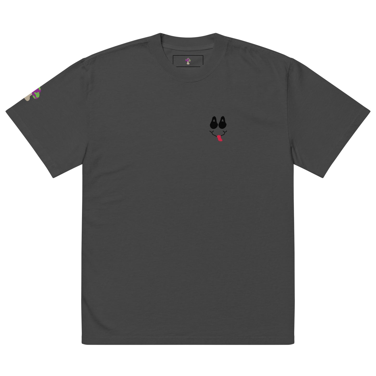 Smiley face x Shroomiez Zen-tangle Art X Shroomiez Oversized faded t-shirt