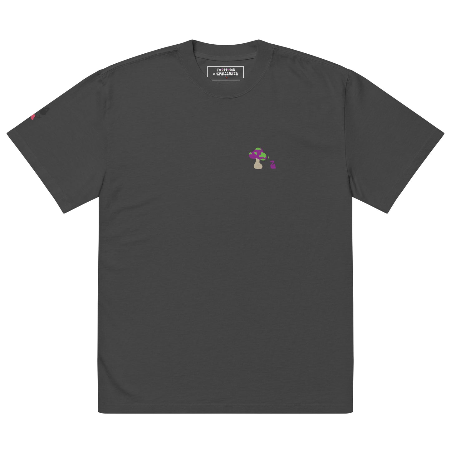 Shroomiez Logo x Smiley Face x TrippingOffShroomiez w/ tongue Oversized faded t-shirt