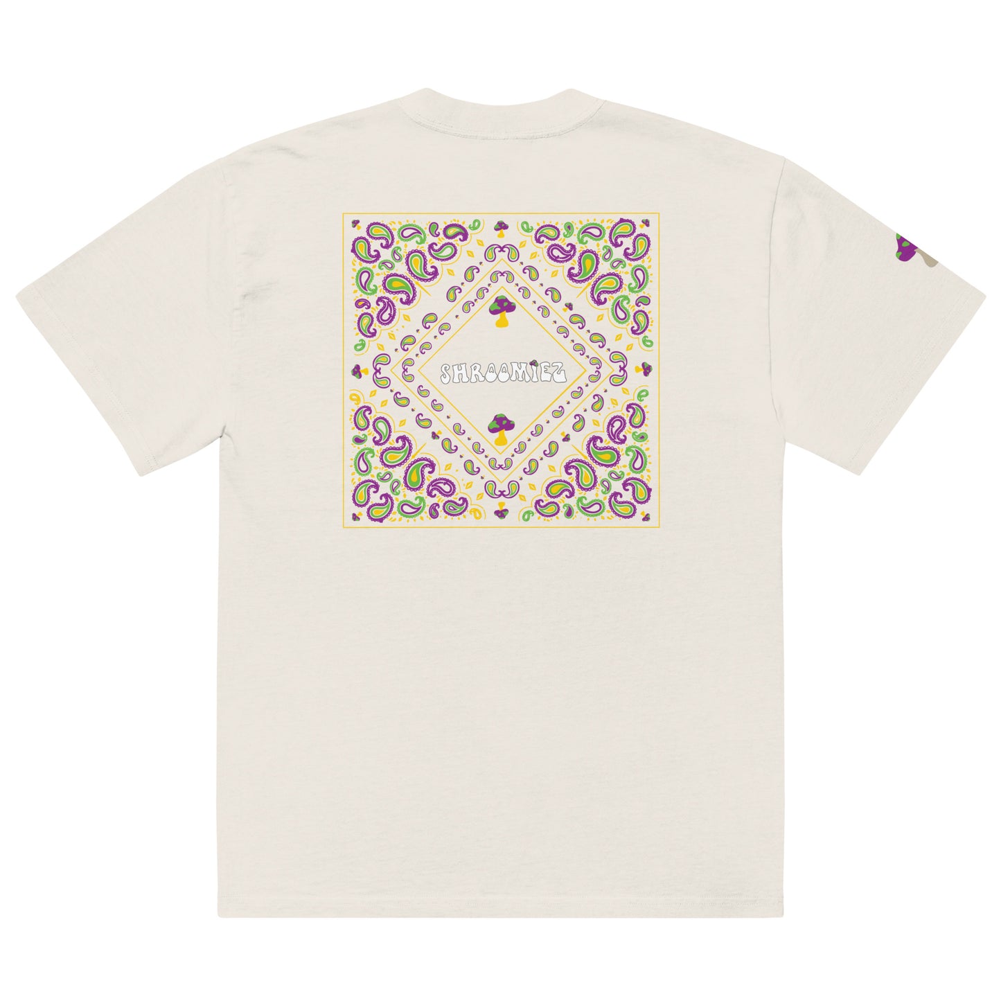 Smiley face x Shroomiez Zen-tangle Art X Shroomiez Oversized faded t-shirt