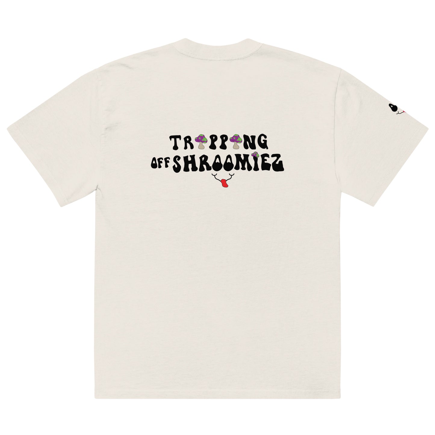 Shroomiez Logo x Smiley Face x TrippingOffShroomiez w/ tongue Oversized faded t-shirt