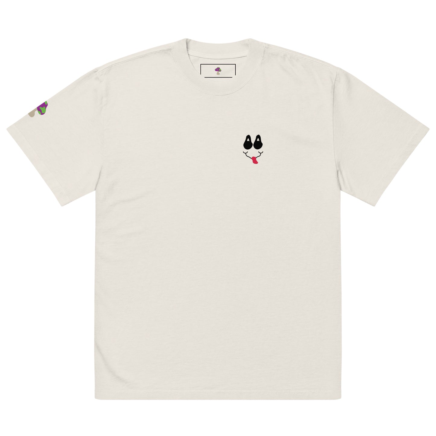 Smiley face x Shroomiez Zen-tangle Art X Shroomiez Oversized faded t-shirt