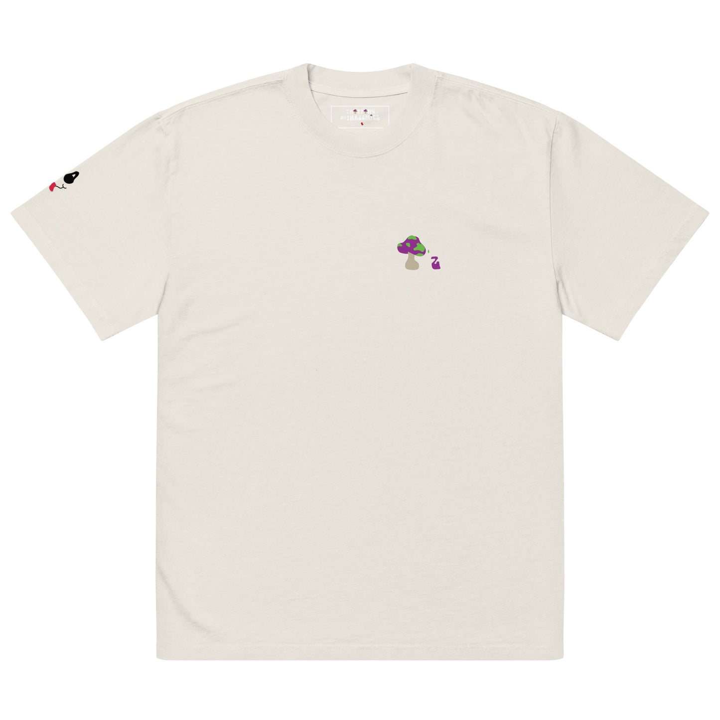 Shroomiez Logo x Smiley Face x TrippingOffShroomiez w/ tongue Oversized faded t-shirt