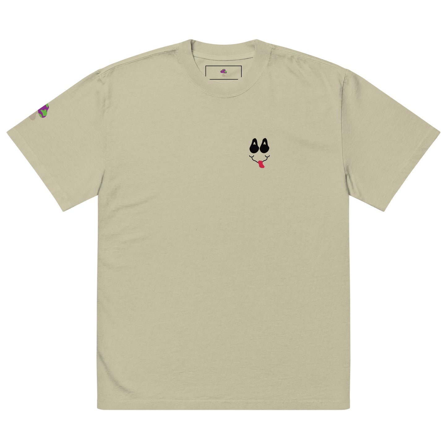 Smiley face x Shroomiez Zen-tangle Art X Shroomiez Oversized faded t-shirt