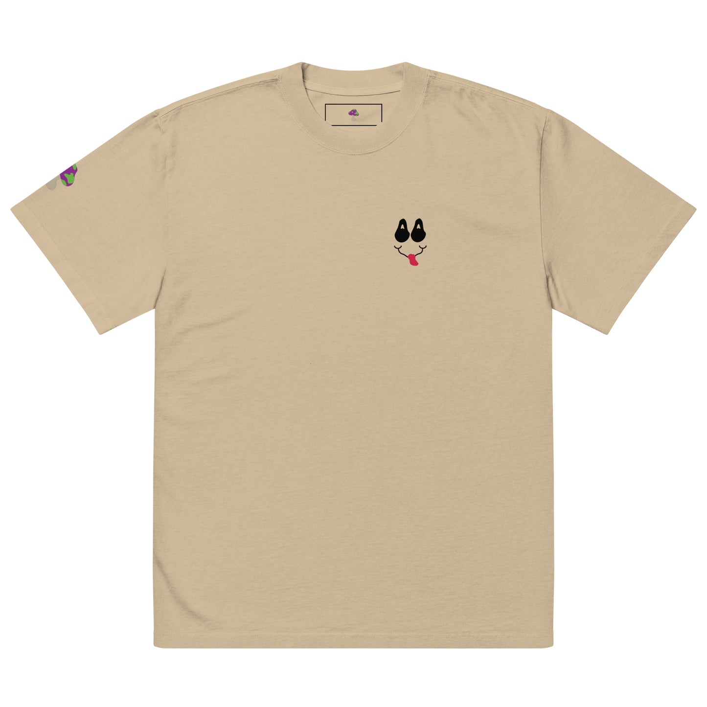 Smiley face x Shroomiez Zen-tangle Art X Shroomiez Oversized faded t-shirt