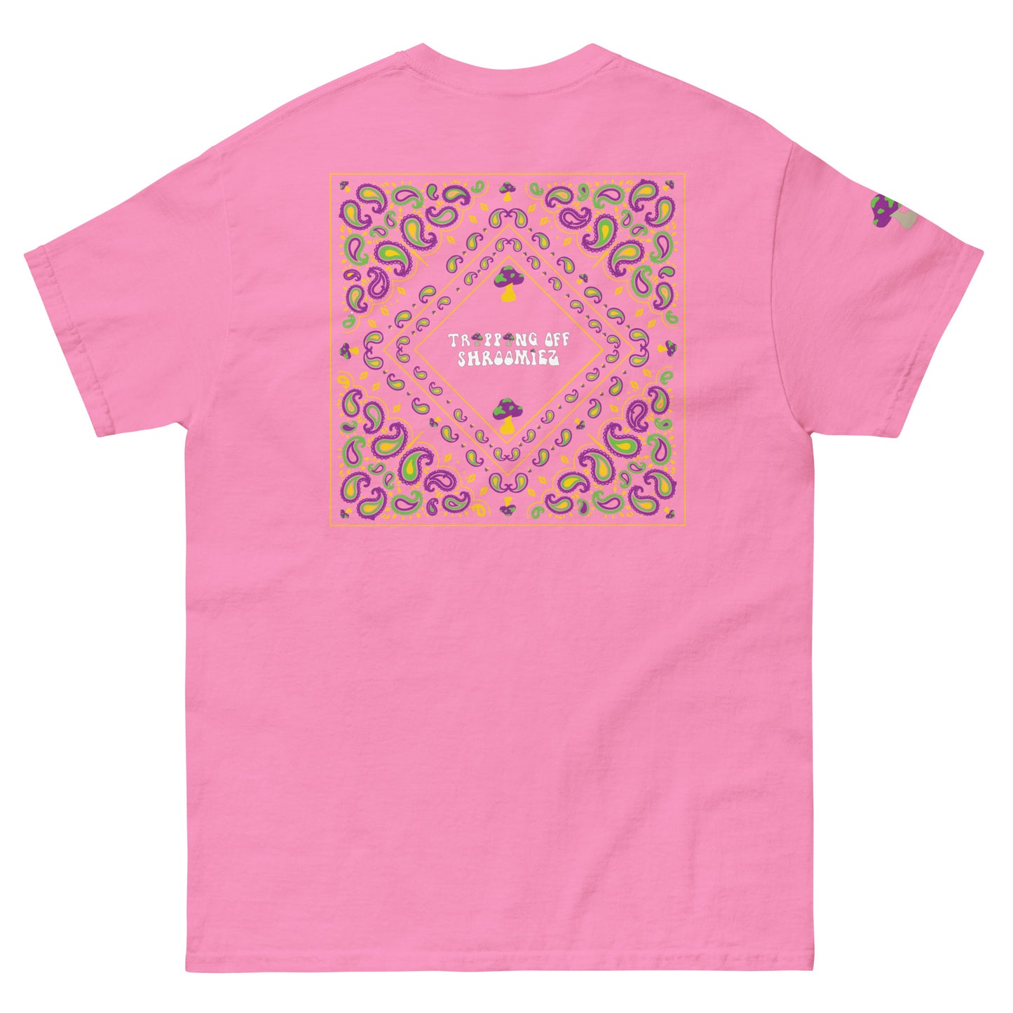 Smily face x Shroomiez logo x TrippingOffShroomiez Bandana ArtUnisex classic tee