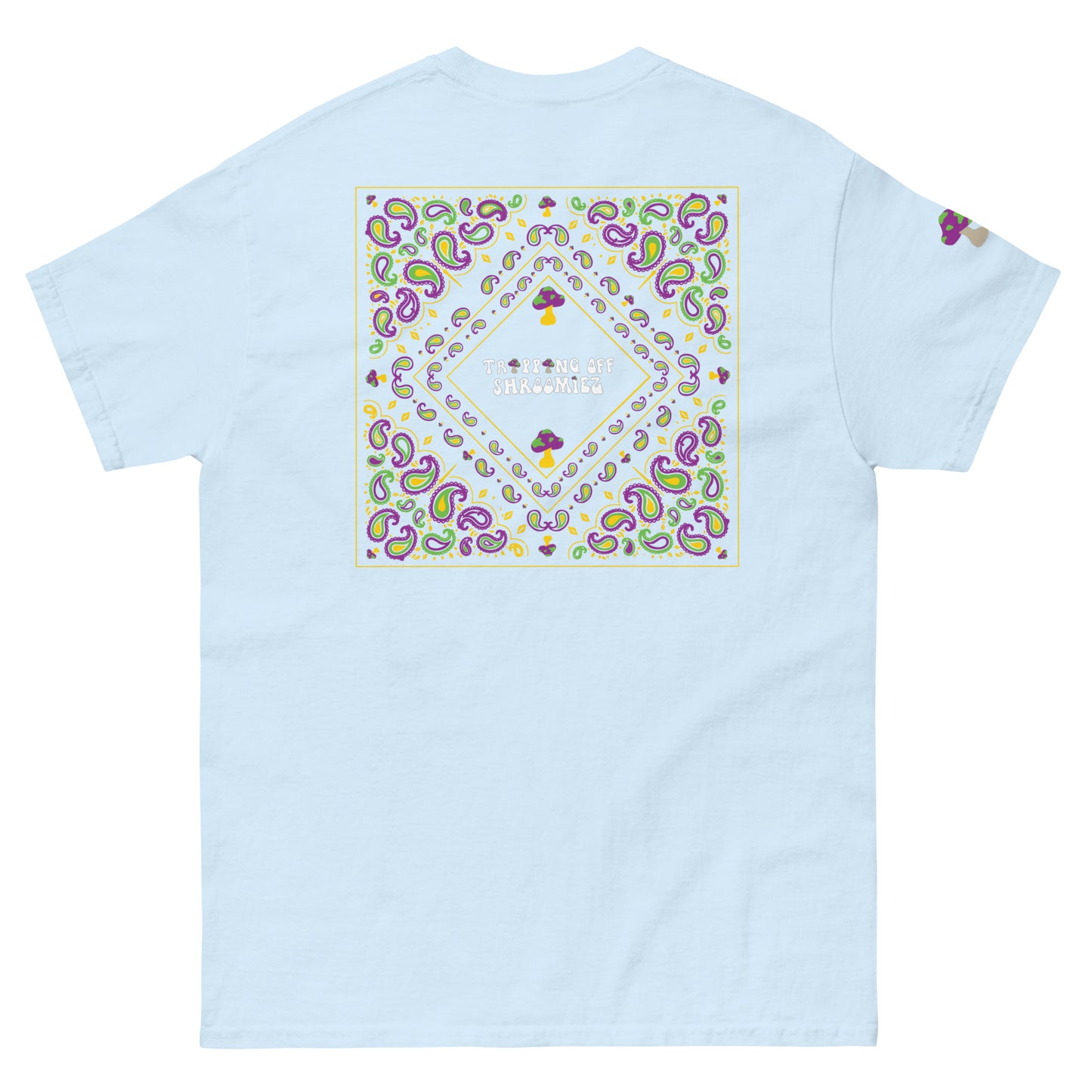 Smily face x Shroomiez logo x TrippingOffShroomiez Bandana ArtUnisex classic tee