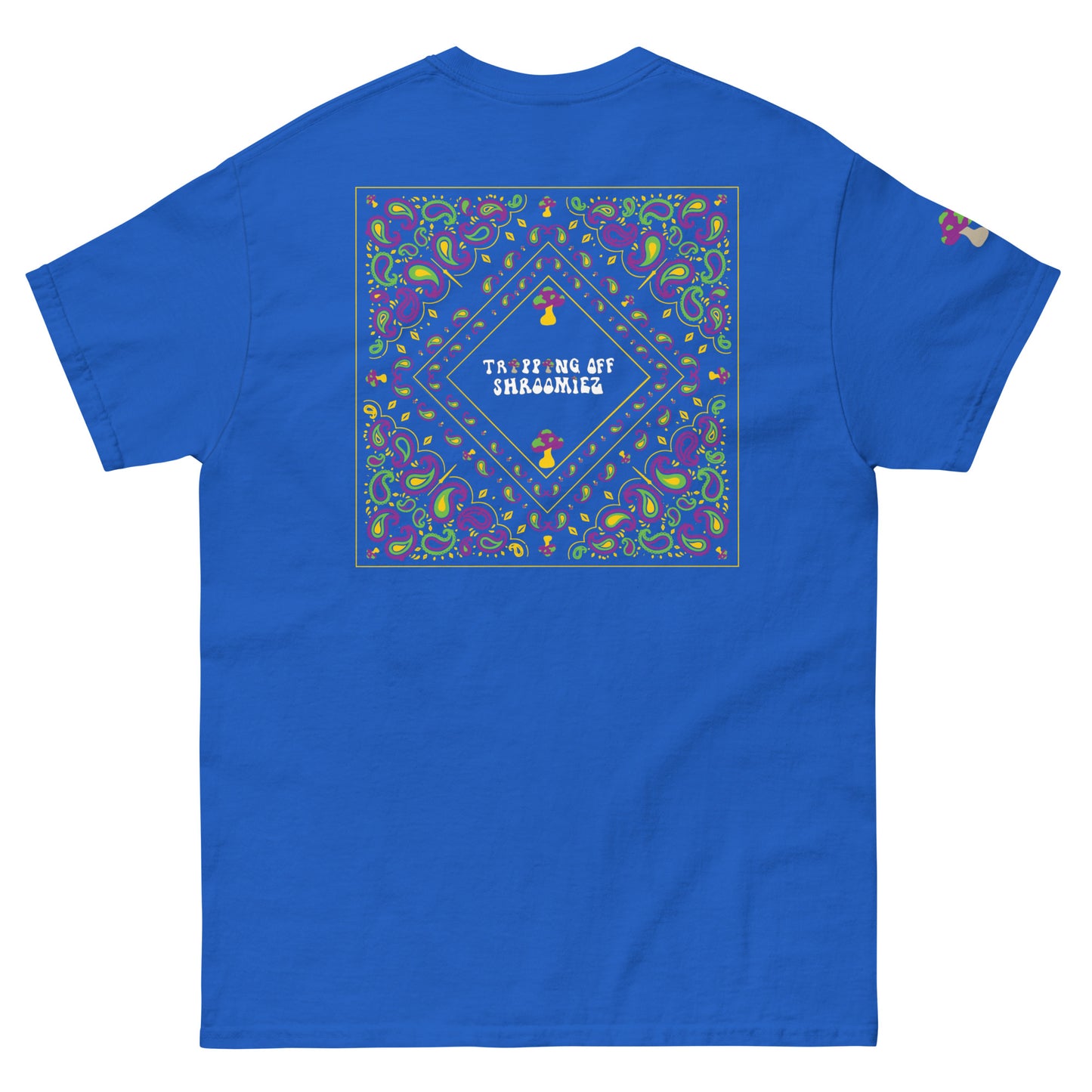 Smily face x Shroomiez logo x TrippingOffShroomiez Bandana ArtUnisex classic tee