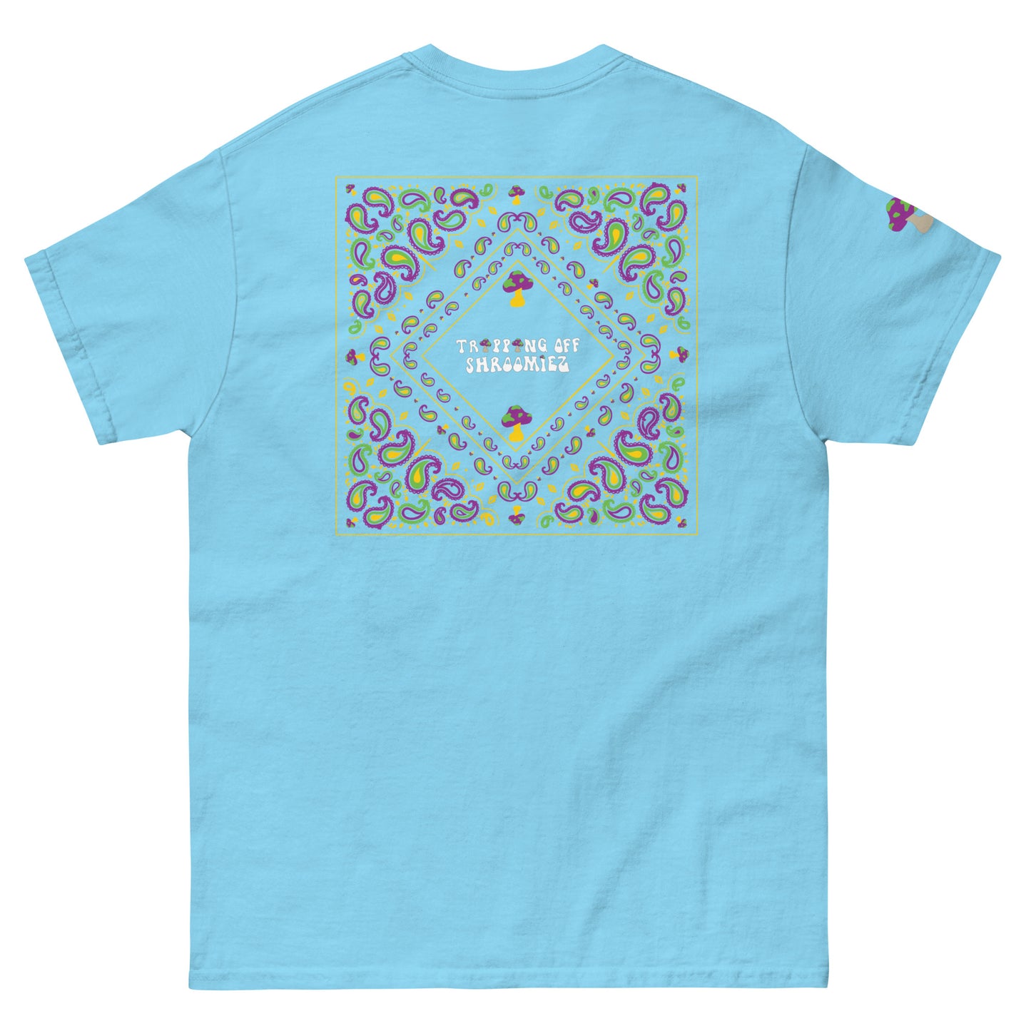 Smily face x Shroomiez logo x TrippingOffShroomiez Bandana ArtUnisex classic tee
