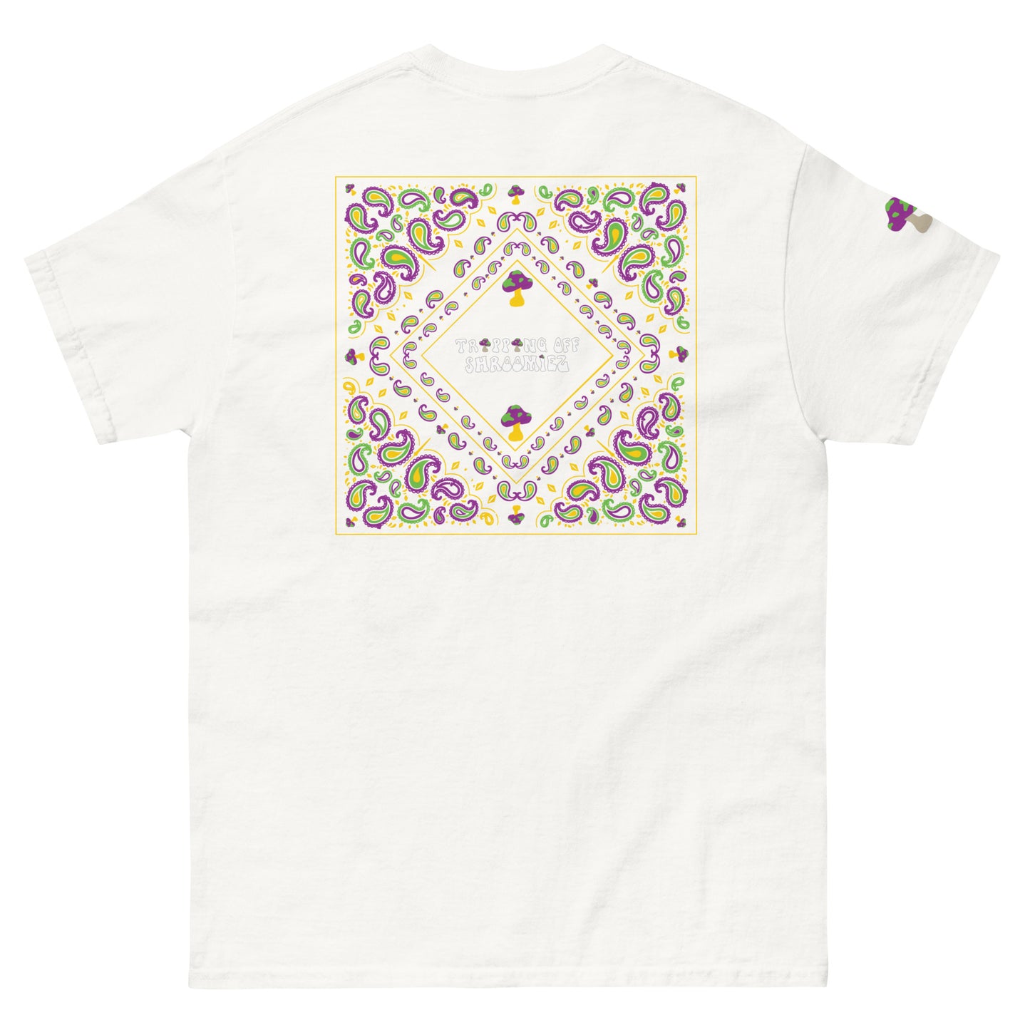 Smily face x Shroomiez logo x TrippingOffShroomiez Bandana ArtUnisex classic tee