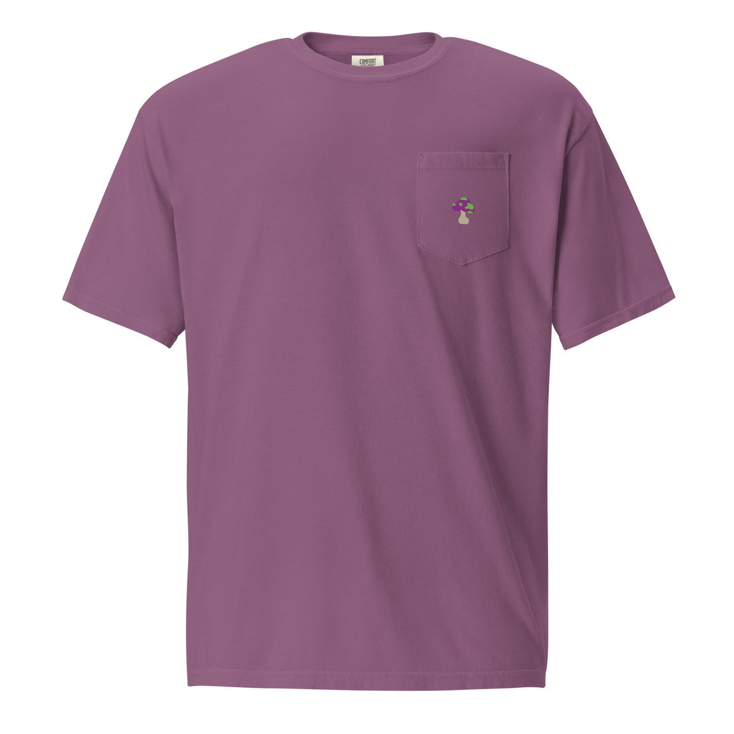 Shroomiez + TrippingOffShroomiez (no tongue ) Unisex garment-dyed pocket t-shirt