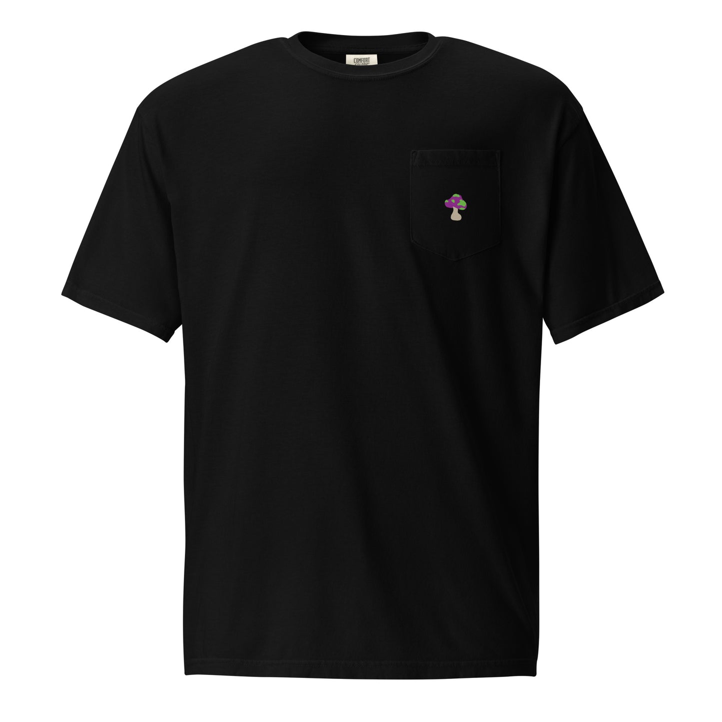 Shroomiez + TrippingOffShroomiez (no tongue ) Unisex garment-dyed pocket t-shirt