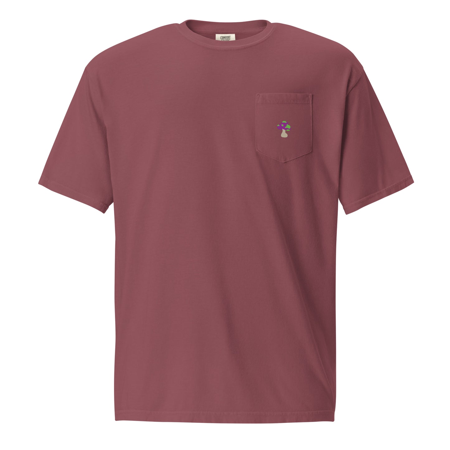 Shroomiez + TrippingOffShroomiez (no tongue ) Unisex garment-dyed pocket t-shirt