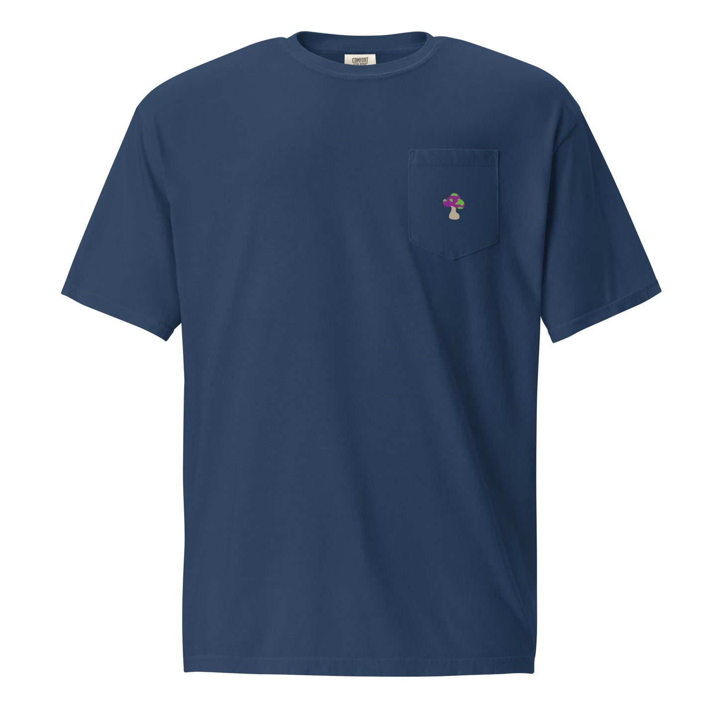 Shroomiez + TrippingOffShroomiez (no tongue ) Unisex garment-dyed pocket t-shirt