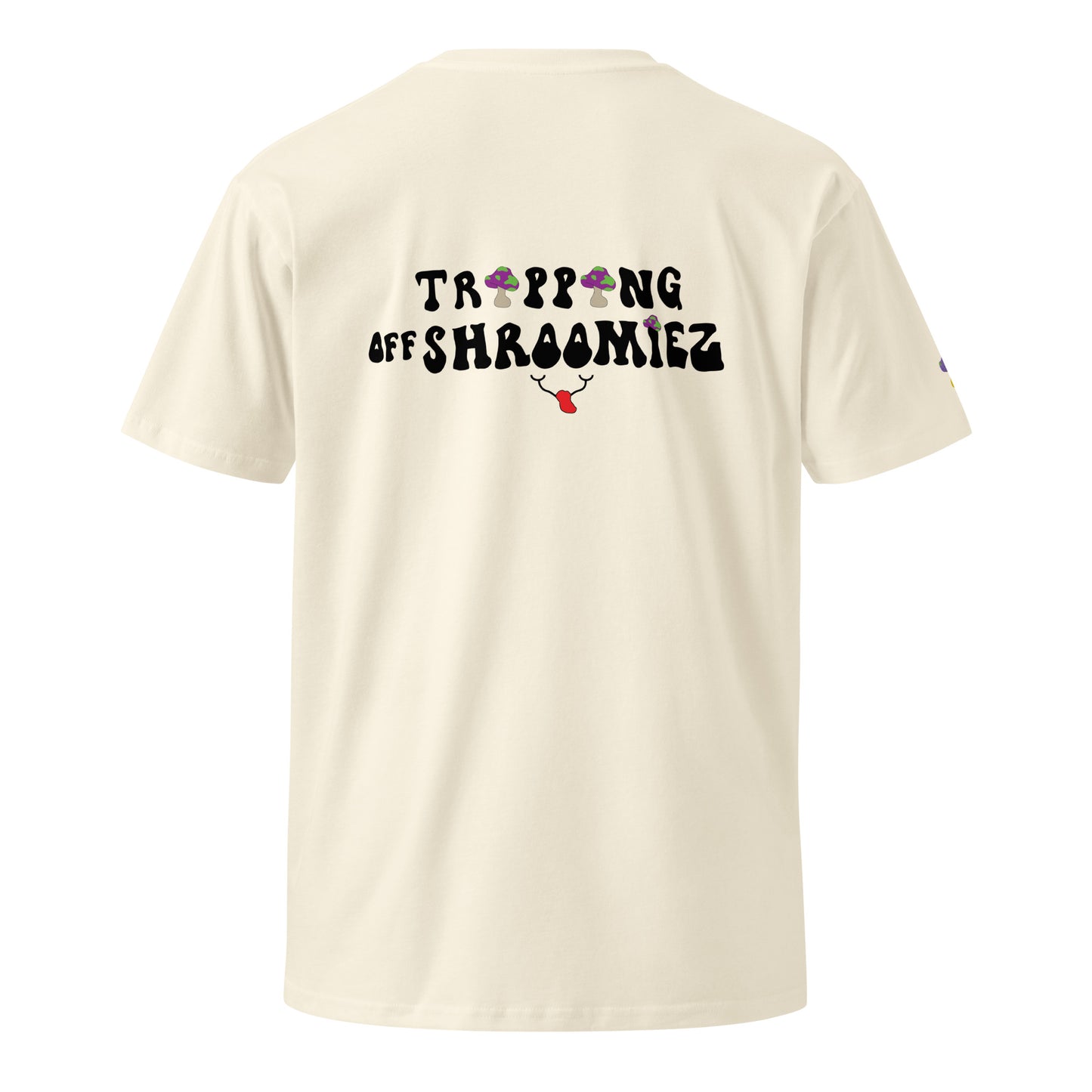 Embroidered TrippingOffShroomiez+Smilyface+Shroomiez Unisex premium t-shirt