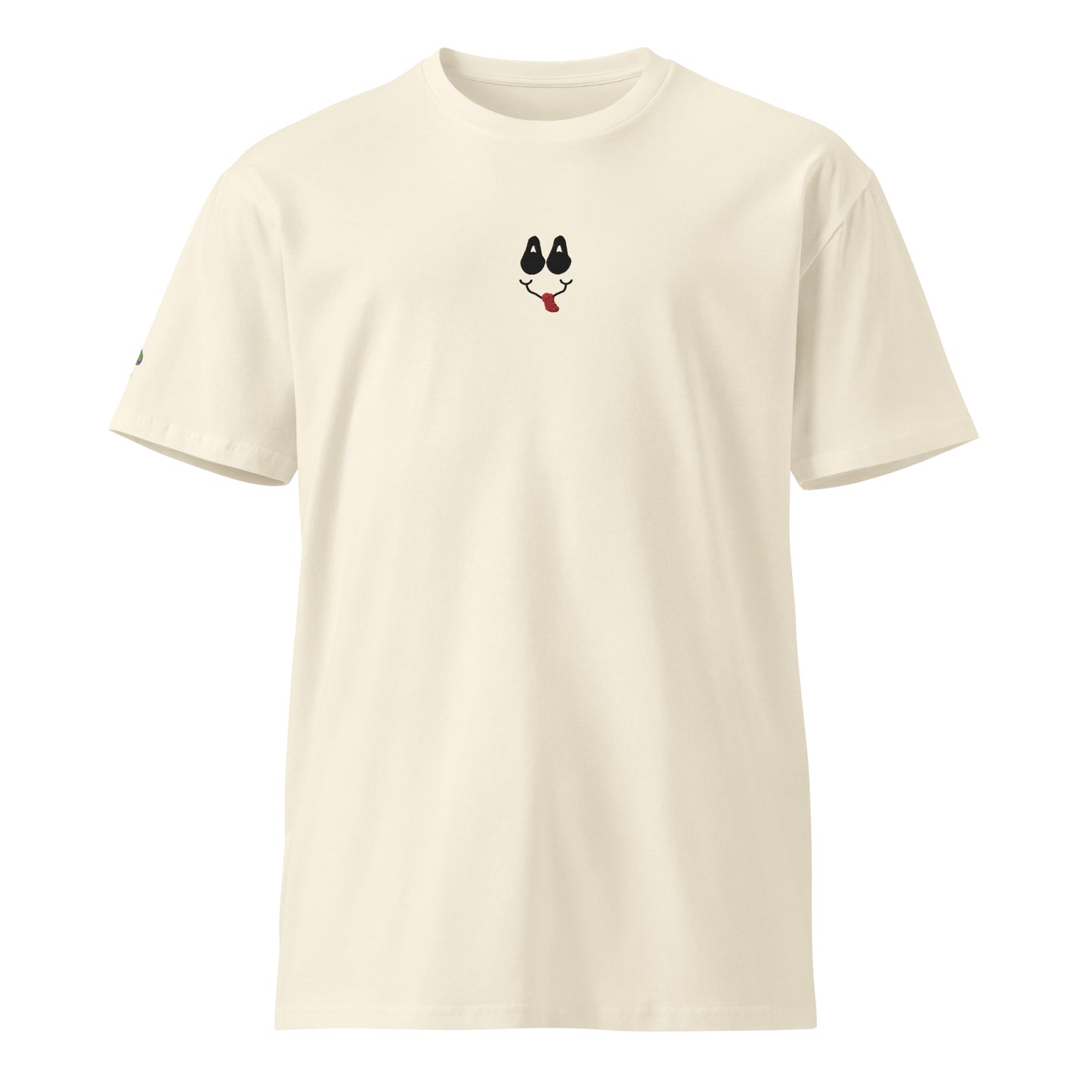Embroidered TrippingOffShroomiez+Smilyface+Shroomiez Unisex premium t-shirt