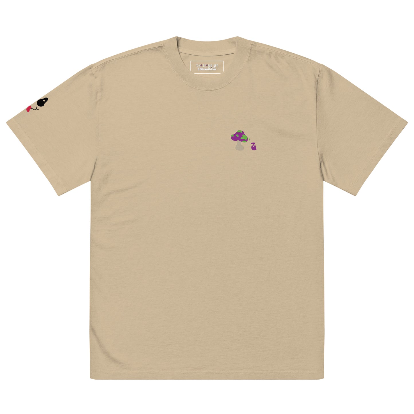 Shroomiez Logo x TongueFace x TrippingOffShroomiez Bandana Oversized faded t-shirt