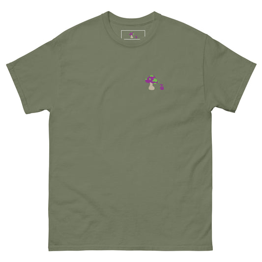 Shroomiez logo x SmileyFace x TrippingOffShroomiez Unisex classic tee