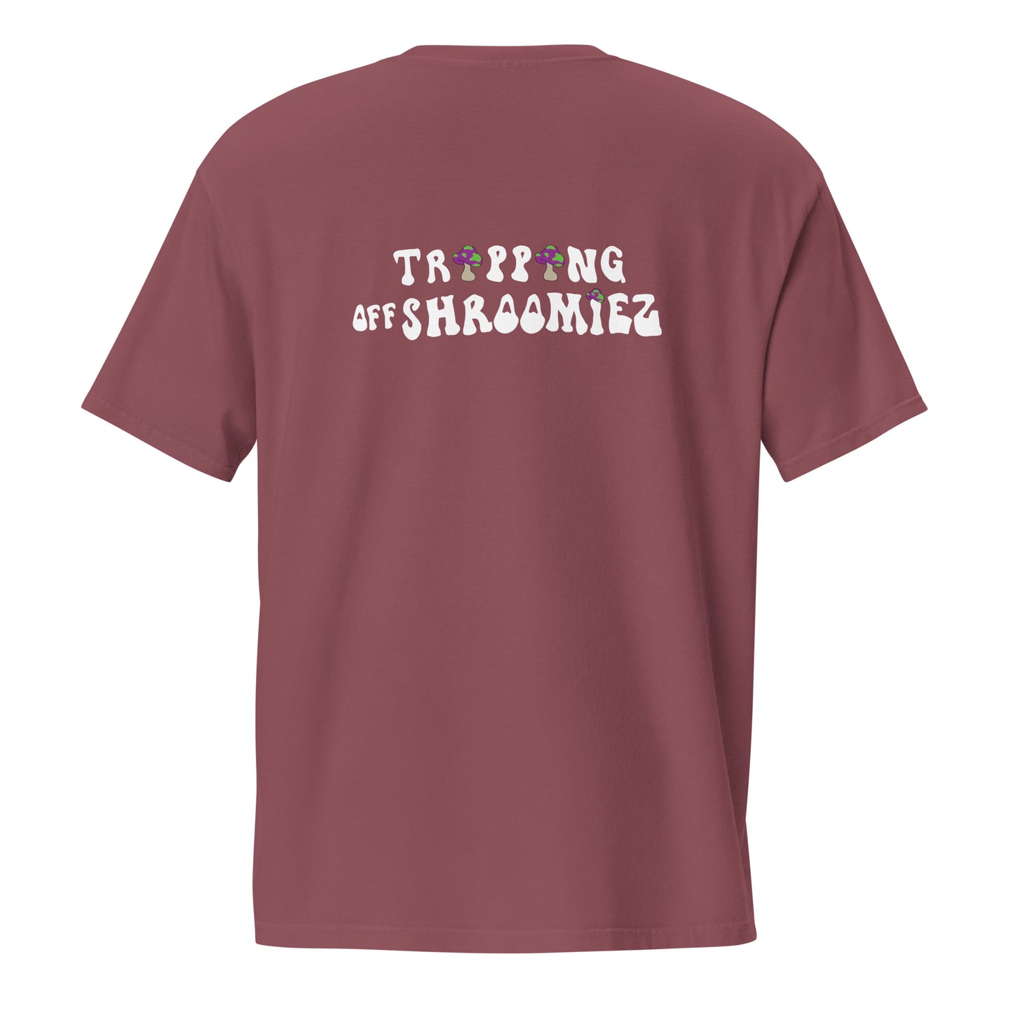 Shroomiez + TrippingOffShroomiez (no tongue ) Unisex garment-dyed pocket t-shirt