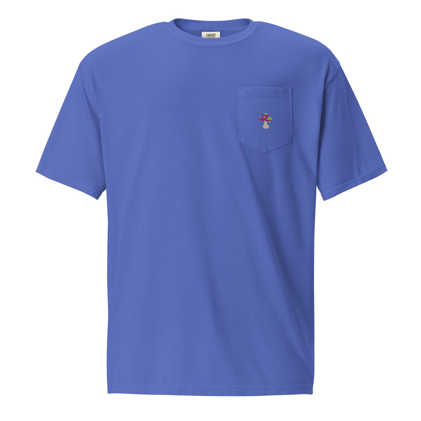 Shroomiez + TrippingOffShroomiez (no tongue ) Unisex garment-dyed pocket t-shirt