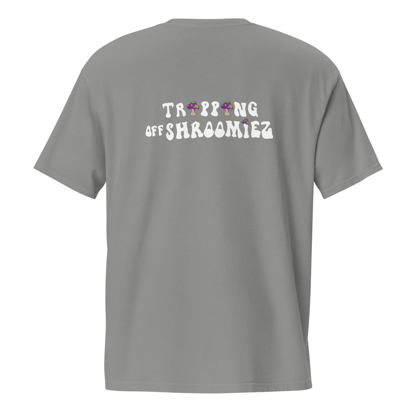 Shroomiez + TrippingOffShroomiez (no tongue ) Unisex garment-dyed pocket t-shirt