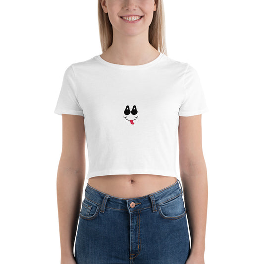 TrippingOffShroomiez Smily Face Women’s Crop Tee